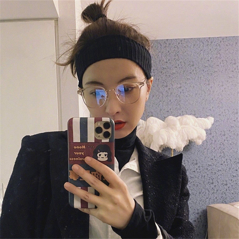 张蔷吴昕同款糖果色发带女韩国百搭宽边头带运动吸汗针织毛线发箍