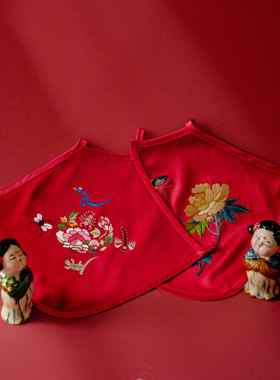 十指春风中级材料包 手工diy刺绣真丝肚兜 周岁百天礼物宠物衣服