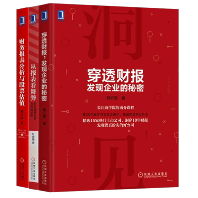 穿透财报+从报表看舞弊+财务报表分析与股票估值 共3本 上市公司财务报表分析从入门到精通教程书 财报财务舞弊风险识别方法