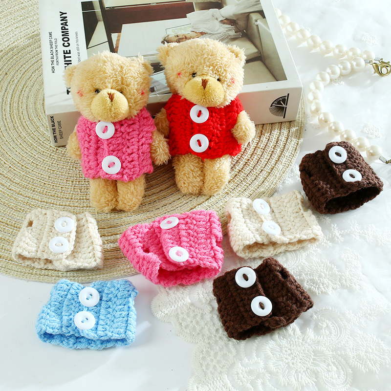 拉布布4.0娃衣10cm娃娃衣服可爱卡通毛线马甲毛衣DIY手作辅料配件