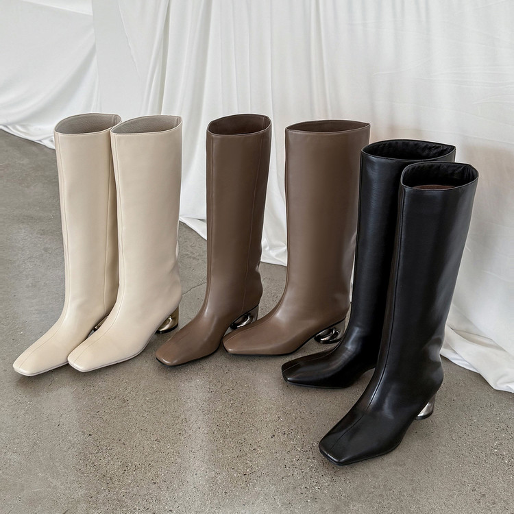 Am方头高筒靴秋冬两穿