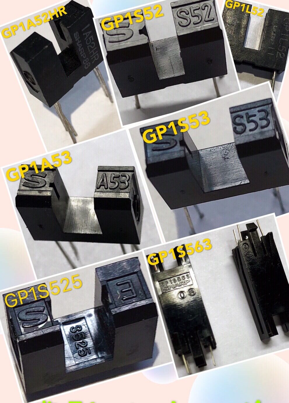 光遮断器 gp1a52hr 1a53 1l52 1s52 1s53 1s525 1s563 对射型光耦