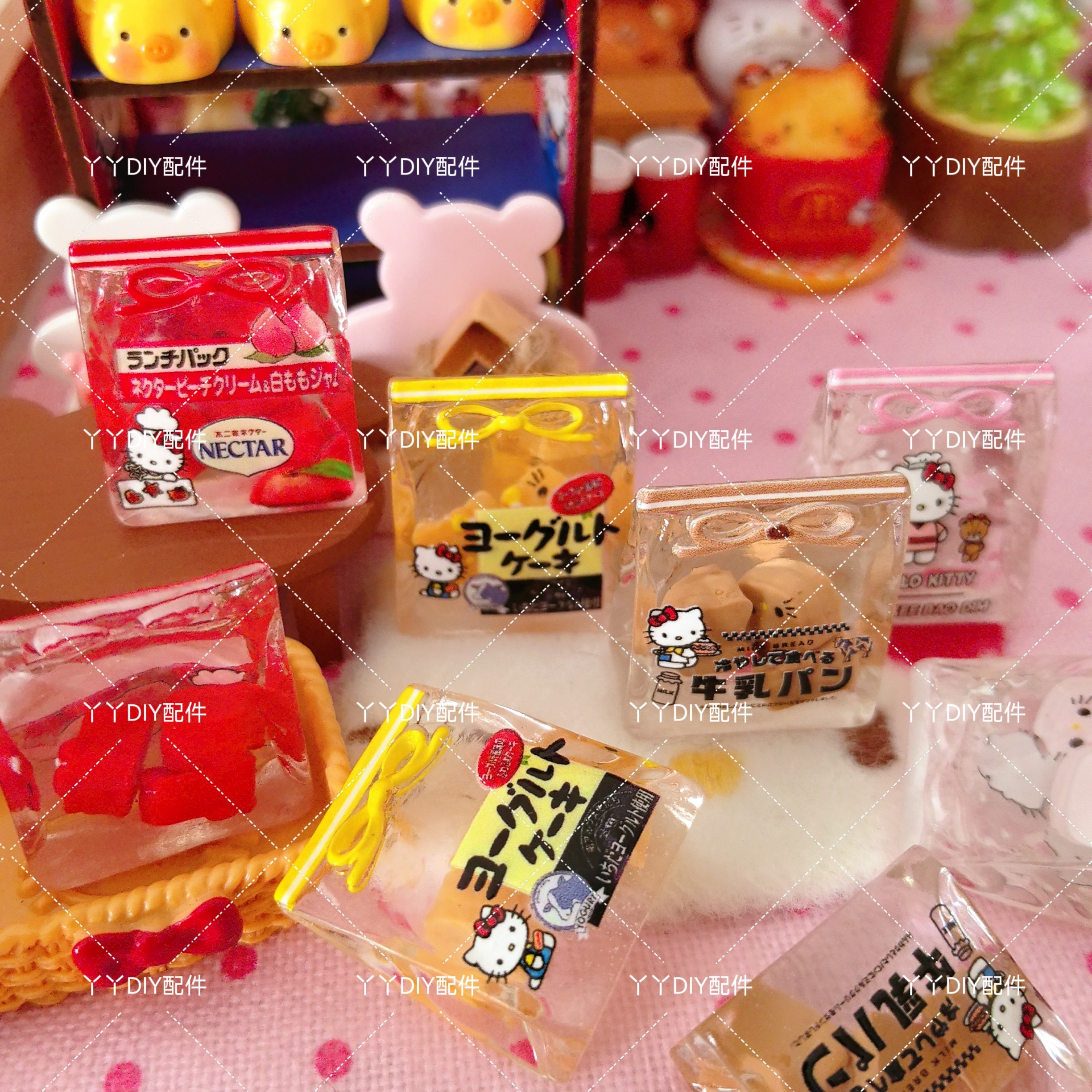 微缩定制食玩KT饼干袋零食袋DIY树脂配件过家家娃娃屋摆件场景