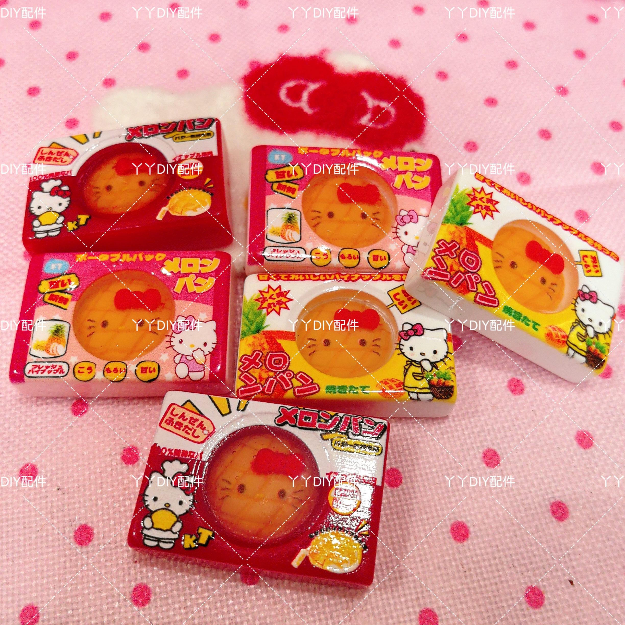 微缩定制食玩KT盒装菠萝包树脂配件过家家娃娃屋摆件场景