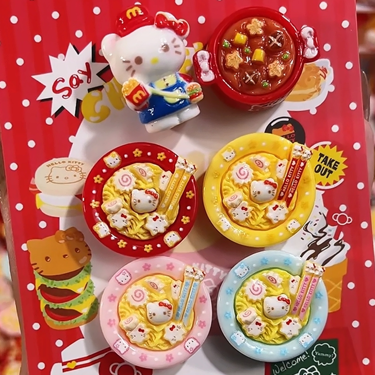 仿真微缩春田花花定制食玩KT鱼板面diy树脂娃娃屋过家家场景摆件