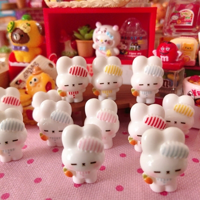 仿真微缩立体胡萝卜米菲兔摆件DIY树脂过家家娃娃屋摆件装饰