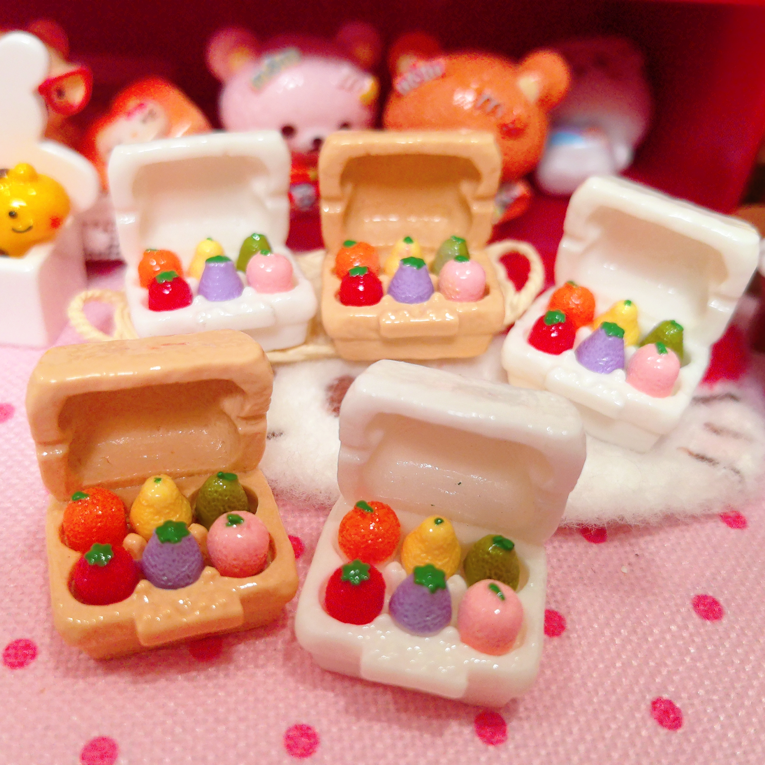 微缩定制食玩水果打包盒蔬果篮DIY树脂配件过家家娃娃屋摆件场景