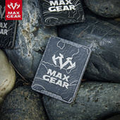 等高线黑化士气章 MAXGEAR 碳纤维贴章 铝合金激光肩章臂章魔术贴