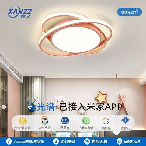 接入米家APP网红灯吸顶灯LED儿童书房简约现代个性智能语音卧室灯