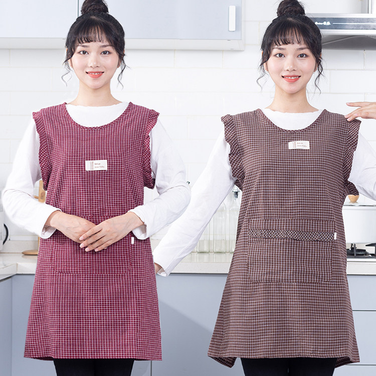 纯棉围裙女夏季薄款厨房做饭坎肩图片