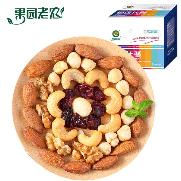 果园老农 每日代餐坚果 30g*7袋 优惠券折后￥19.9包邮（￥49.9-30）