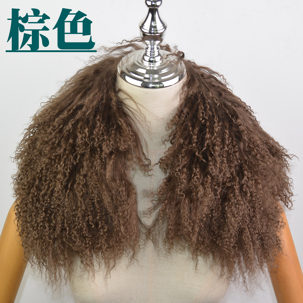 真皮滩羊毛领子真毛男女通用翻领