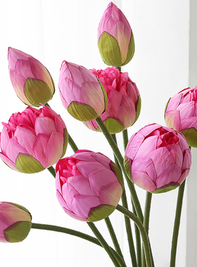 荷花仿真花新中式莲花假花莲叶莲蓬摆件客厅插花瓶摆设拍摄道具