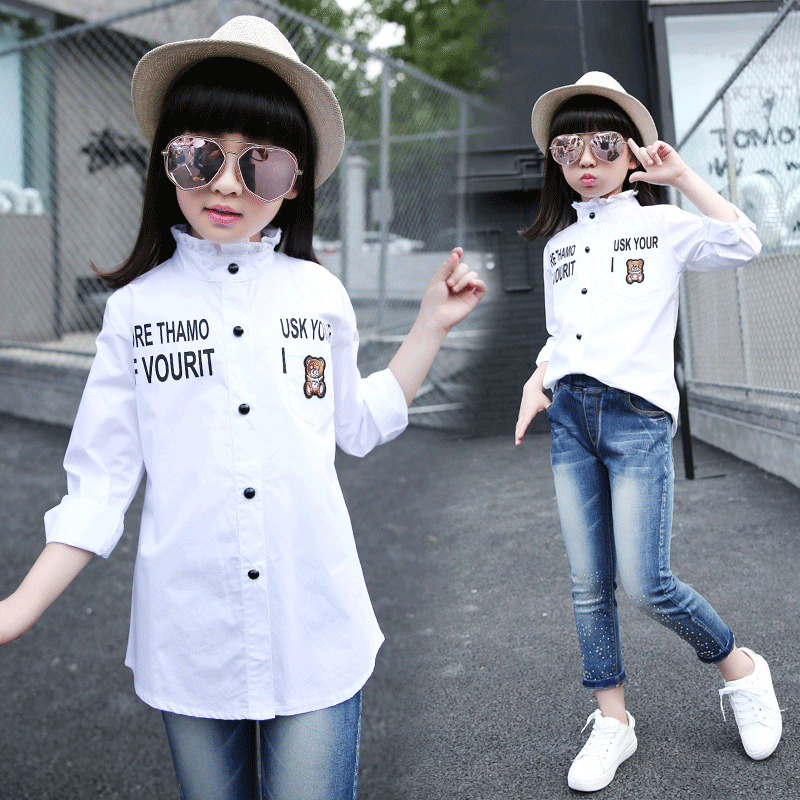 Chemise fille à manche longue - Ref 2086100 Image 1