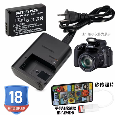 佳能SX70HS相机电池+充电器LPE12