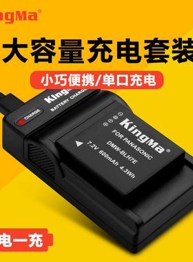 适用DMC-GF7 GF8KGK GF9KGK GF10K微单相机电池+充电器 BLH7E套装