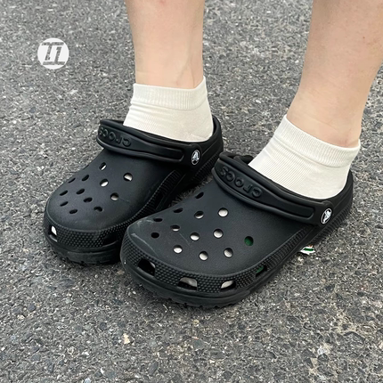 crocs卡骆驰拖鞋凉鞋男女鞋2024春季新款透气舒适洞洞鞋10001-1FT