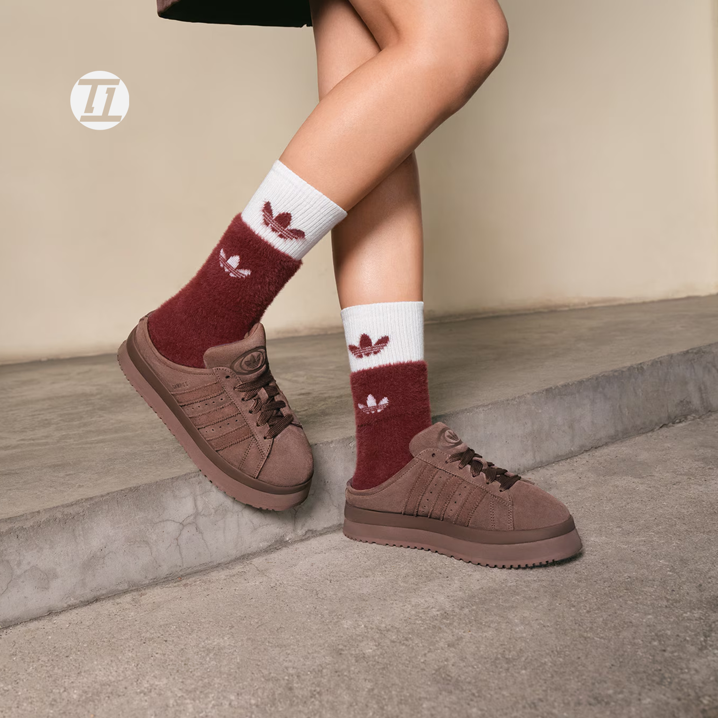 ADIDASCAMPUS加绒厚底运动鞋