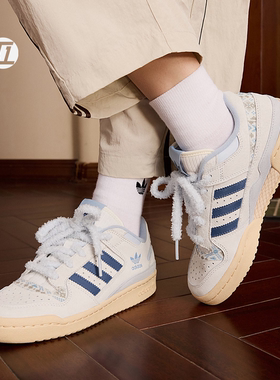 阿迪达斯ADIDAS FORUM LOW 天蓝色休闲篮球风板鞋运动鞋 KJ4299