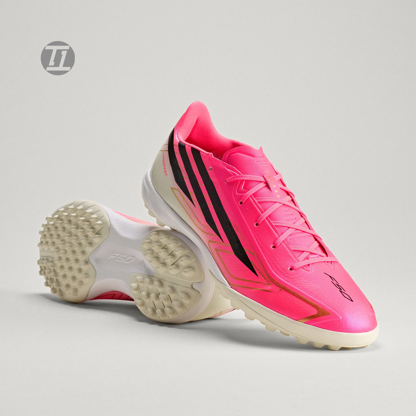 阿迪达斯ADIDAS F50 HYPERFAST男子实战训练TF碎钉足球鞋IH4582