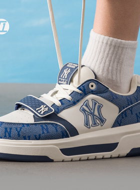 MLB男女情侣时尚25秋季新款板鞋厚底满印老花学长鞋 3ASXP025N