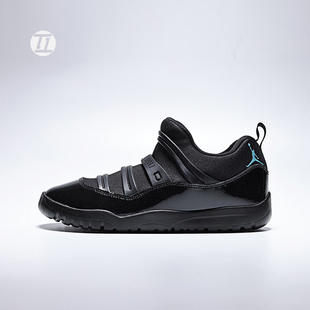 AIR JORDAN 11儿童新款低帮黑武士防滑运动休闲篮球鞋 BQ7101-047