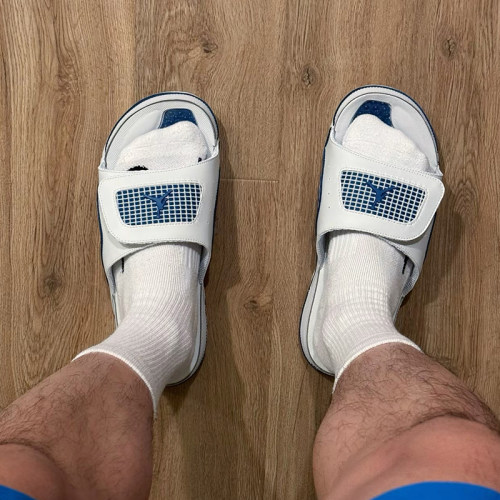 AirJordan海军蓝魔术贴运动拖鞋