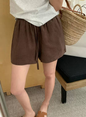 【送运费险】棉麻休闲短裤女