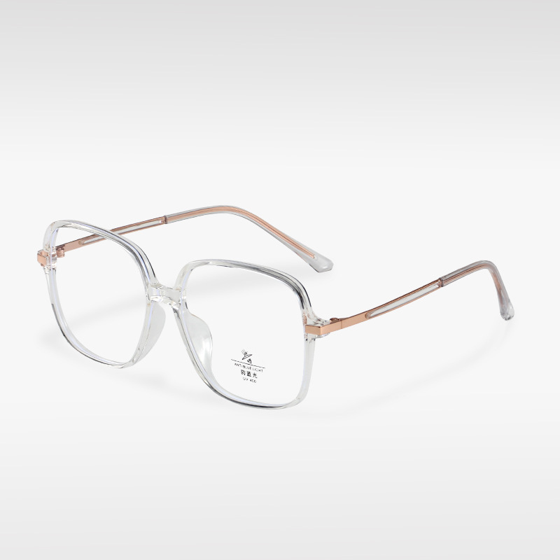 M3107韩版防蓝光眼镜网红同款多边形TR框素颜平光镜近视眼镜