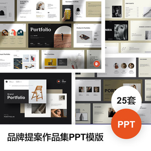 品牌战略毕设作品集莫兰迪时尚项目提案介绍家居产品手册PPT模板