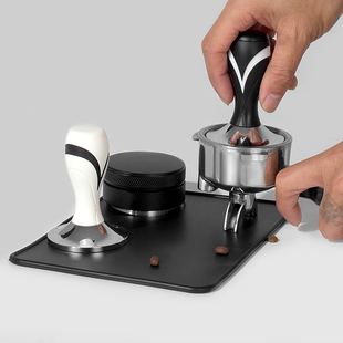 ABS柄咖啡压粉器意式咖啡机手柄填压锤51mm实心粉锤58mm布粉器垫