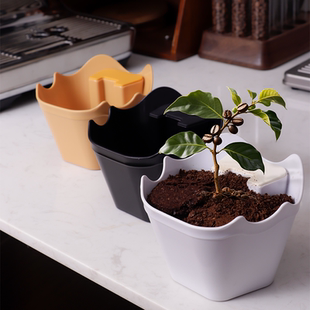 咖啡机迷你粉渣桶敲渣盒加厚塑料家用咖啡菱形粉桶收纳工具 意式