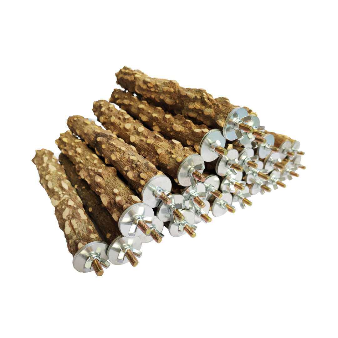 鹦鹉用品磨爪棒花椒木站杠鸟玩具