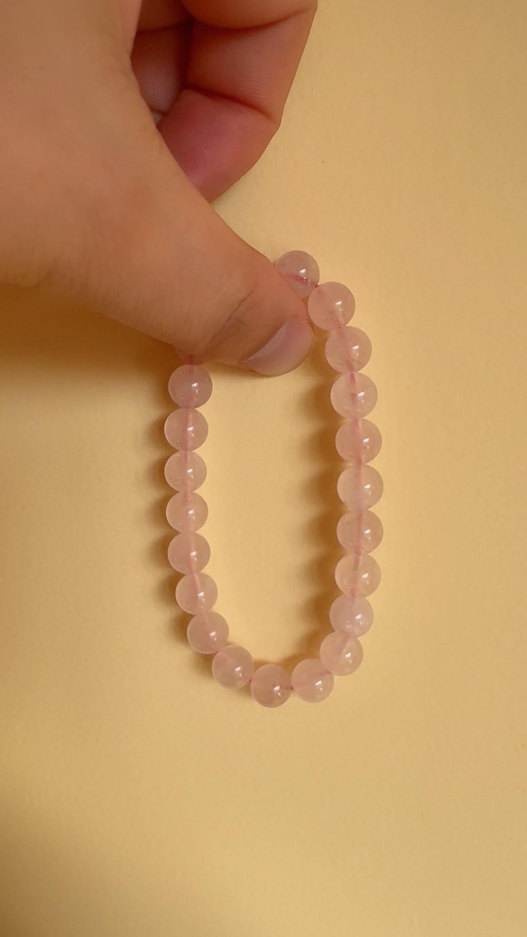 天然粉水晶手链女款单圈简约风格饰品礼物送女友闺蜜生日礼物