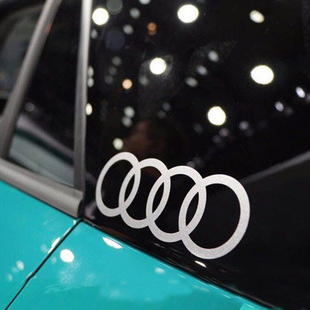 适用于奥迪A3A4LA6Q2Q3L改装 饰标志侧窗车身贴纸 车窗后小三角窗装