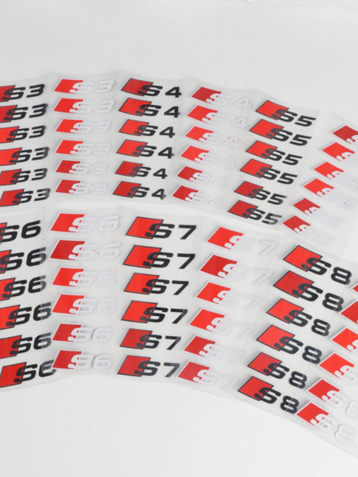 适用于奥迪卡钳贴纸S标S4 S7 S5防水耐高温刹车贴S3 S6 S8装饰贴