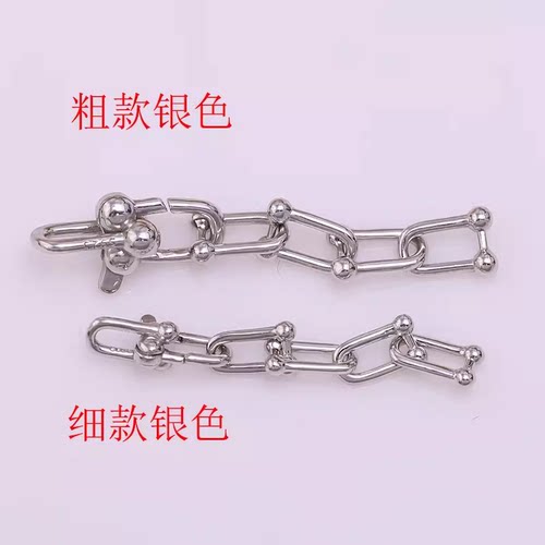 s925纯银时尚珍珠马蹄链项链手链毛衣链夹扣 手工diy制作串珠饰品