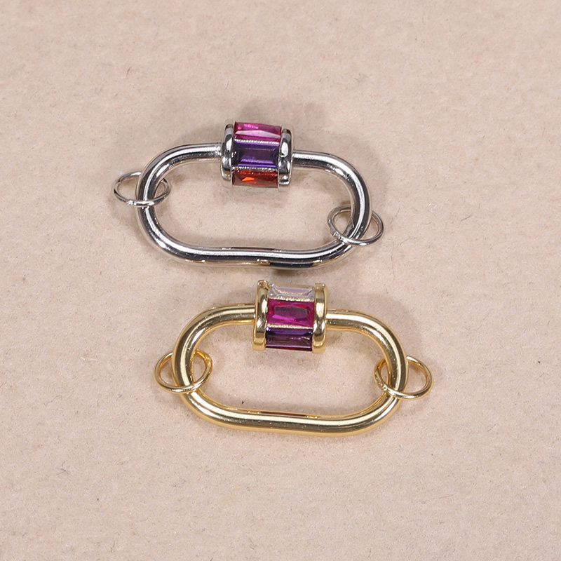 s925纯银饰品扣子 螺纹链子扣珍珠手链项链毛衣链搭扣diy手工制作