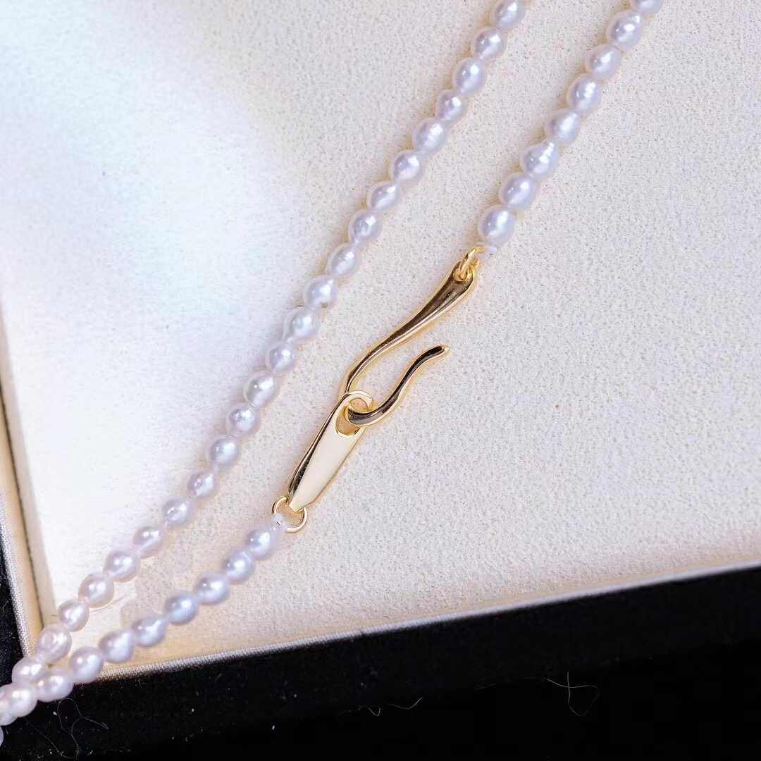 s925纯银时尚珍珠项链手链毛衣链夹扣 手工diy制作串珠饰品银扣