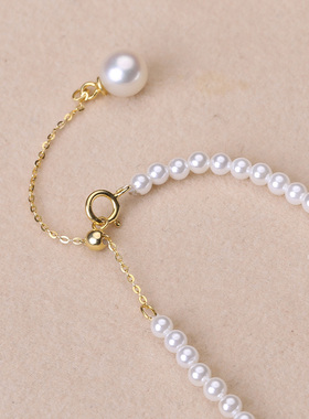 s925纯银饰品可调节o字链子吊坠尾链扣珍珠手链项链搭扣 diy手工