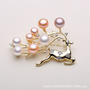 diy手工制作珍珠胸花胸饰空托 DIY饰品配件 一鹿有你胸针服饰配件