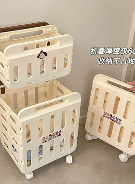 折叠脏衣篓推车带轮脏衣篮
