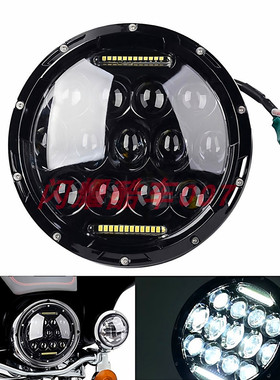 适用于黄龙300/600豪爵TR300巡航车CB400复古摩托车改装LED前大灯