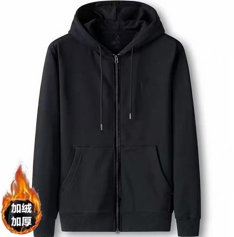 清仓捡漏专柜回撤重磅仿棉连帽卫衣男秋冬季加绒加厚保暖开衫外套