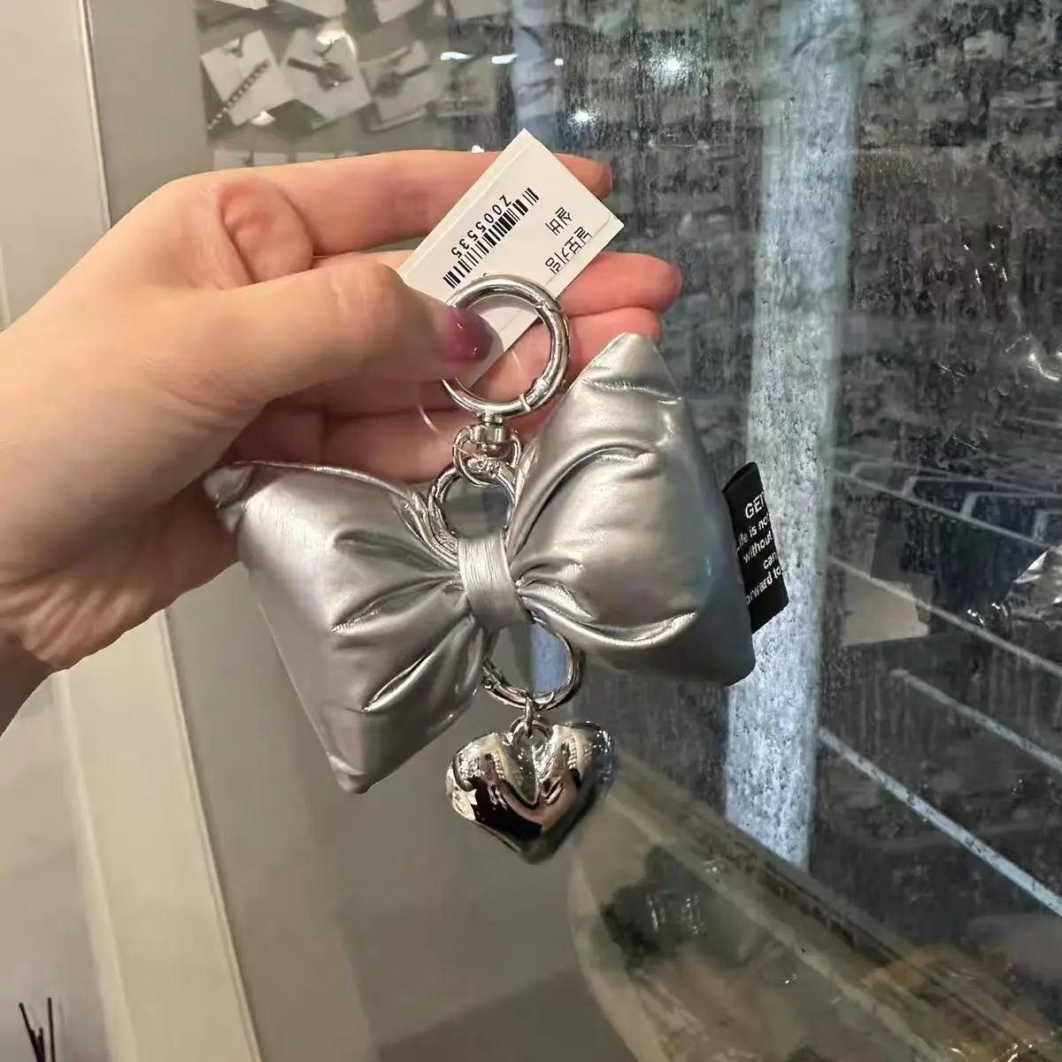 包挂件少女心东大门韩国代购春夏新款可爱心形蝴蝶结款吊坠挂饰
