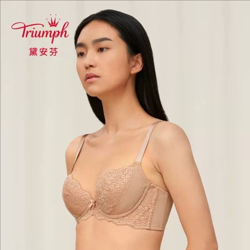 黛安芬专柜正品性感蕾丝大胸内衣高侧幅收副乳聚拢型文胸E002470