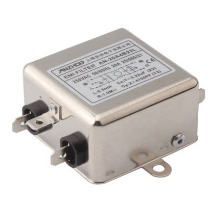 安州单相滤波器单节通用型220V/250V交流电源滤波器AN-10A 20A