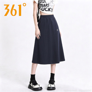 361°运动连衣裙女款2026秋季新款中长款纯色宽松休闲裙562634712