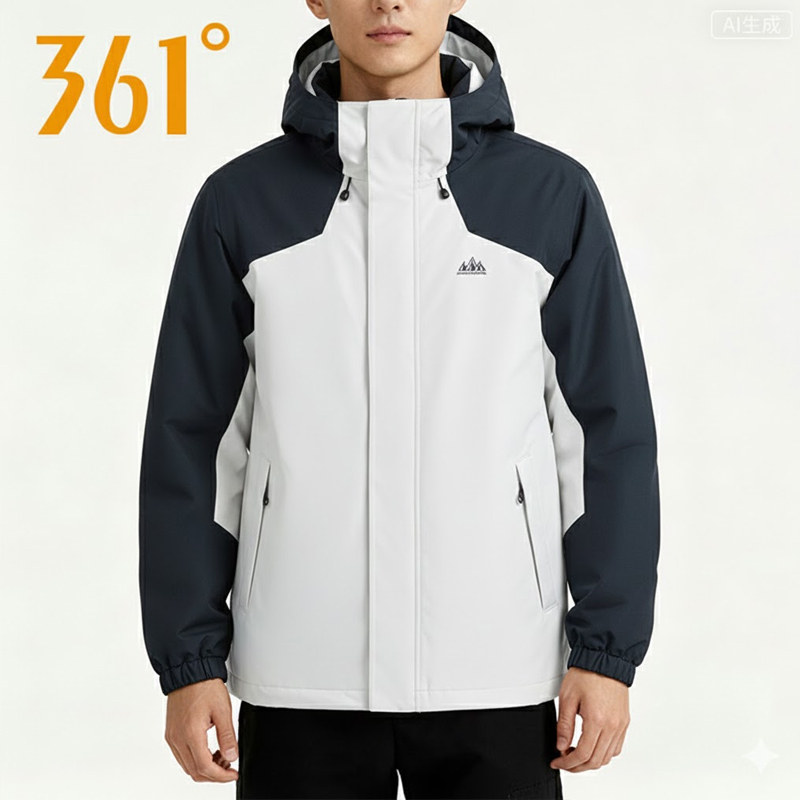 361°男士连帽运动绒里风衣2025户外防风保暖休闲夹克552513607,运动服/休闲服装,运动风衣,淘宝优惠券,粉丝福利购,淘宝优惠卷