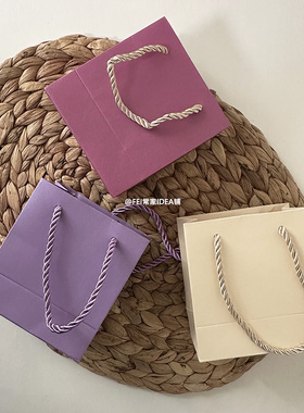 彩色迷你高级感手提袋多巴胺少女首饰礼物袋小众复古加厚纸袋子in